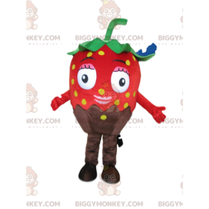 Chocolate Red Strawberry BIGGYMONKEY™ Mascot Costume, Foodie