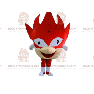 Disfraz de mascota BIGGYMONKEY™ de monstruo rojo con cabeza