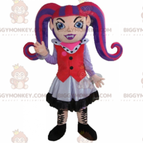 Kostium maskotka gotycka dziewczyna BIGGYMONKEY™, kolorowy