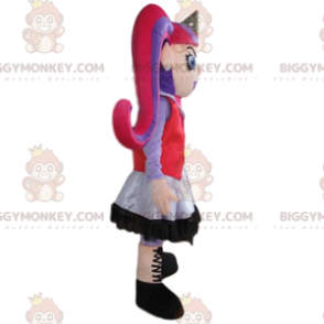 Fato de mascote de menina gótica BIGGYMONKEY™, fantasia de menina punk colorida - BiggyMonkey.com