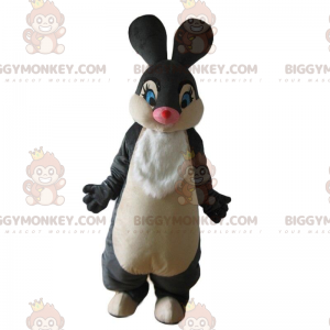 Grijs en wit konijn BIGGYMONKEY™ mascottekostuum, groot