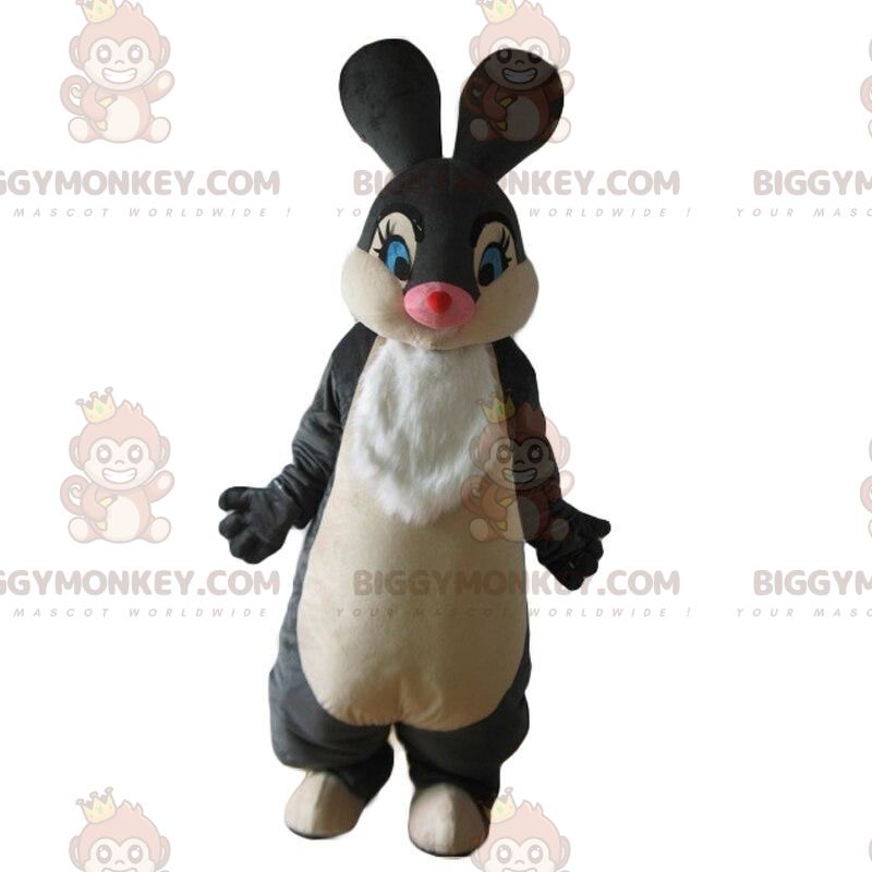 Fantasia de mascote de coelho cinza e branco BIGGYMONKEY™