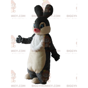 Fantasia de mascote de coelho cinza e branco BIGGYMONKEY™