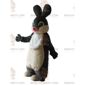 Disfraz de mascota de conejito gris y blanco BIGGYMONKEY™