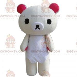 Stor beige bamse BIGGYMONKEY™ maskot kostume, bamse kostume -