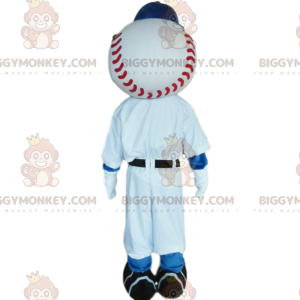 Baseballspieler BIGGYMONKEY™ Maskottchenkostüm mit Kugelkopf -