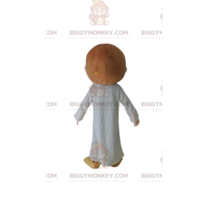 BIGGYMONKEY™ mascot costume for girl with white pajamas, young