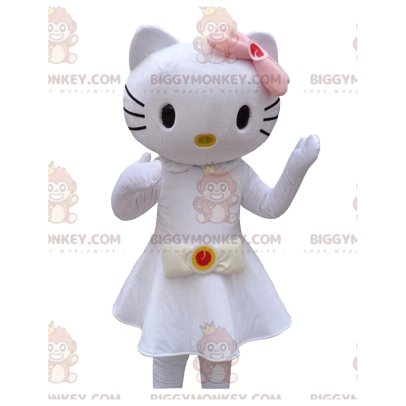 Hello Kitty BIGGYMONKEY™ mascot costume dressed in a beautiful Hello Kitty BIGGYMONKEY™ mascot costume dressed in a beautiful