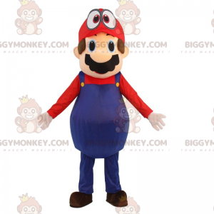 BIGGYMONKEY™ maskotdräkt av Mario, den berömda rörmokaren för