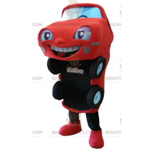 Costume de mascotte BIGGYMONKEY™ de voiture rouge et noire -