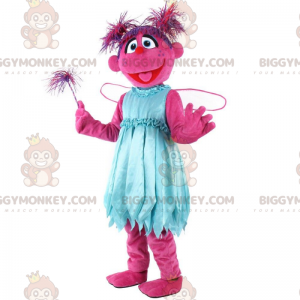 BIGGYMONKEY™ maskotkostume pink karakter, pink