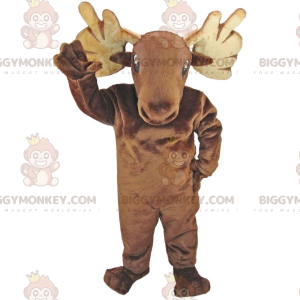 Brun Caribou Rensdyr Elg BIGGYMONKEY™ maskotkostume -