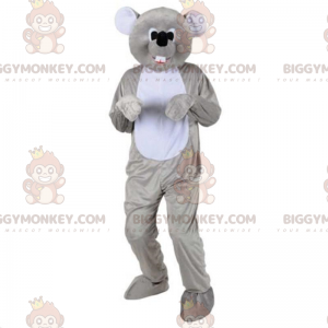 Anpassningsbar grå mus BIGGYMONKEY™ maskotdräkt, gnagardräkt -