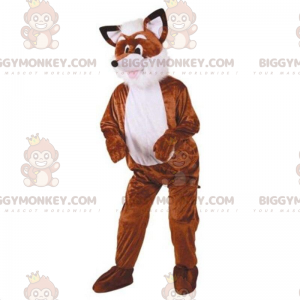 Brown and white fox BIGGYMONKEY™ mascot costume, forest animal