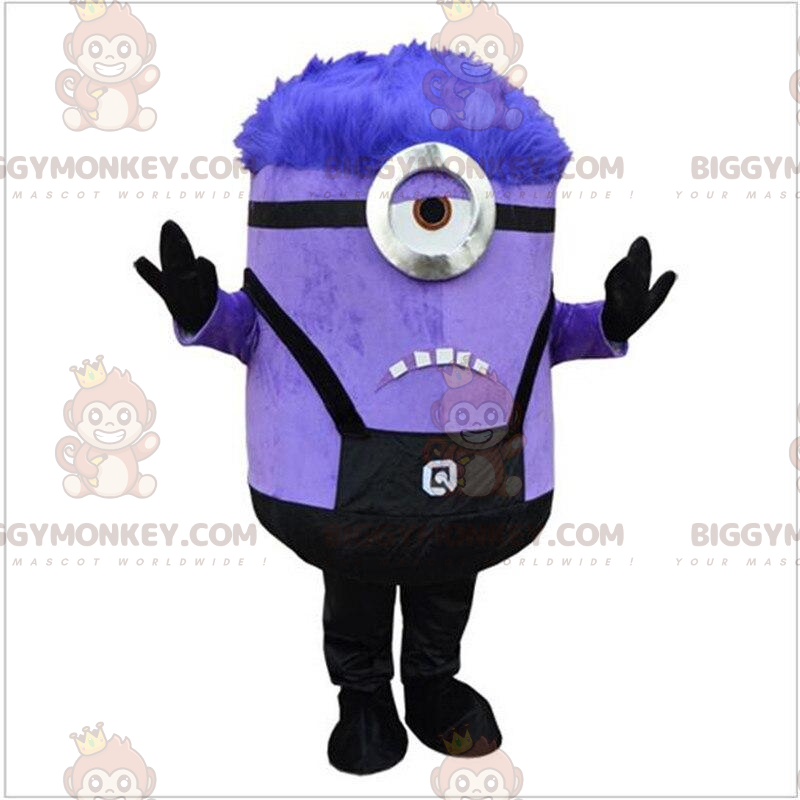 Despicable Me paarse Minions BIGGYMONKEY™ mascottekostuum - Despicable Me paarse Minions BIGGYMONKEY™ mascottekostuum -
