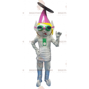 Metallisk grå utomjordingstroll BIGGYMONKEY™ maskotdräkt