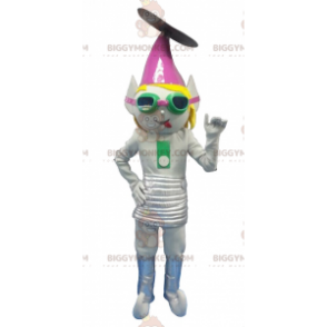 Metallic Grey Alien Troll BIGGYMONKEY™ Maskottchenkostüm -