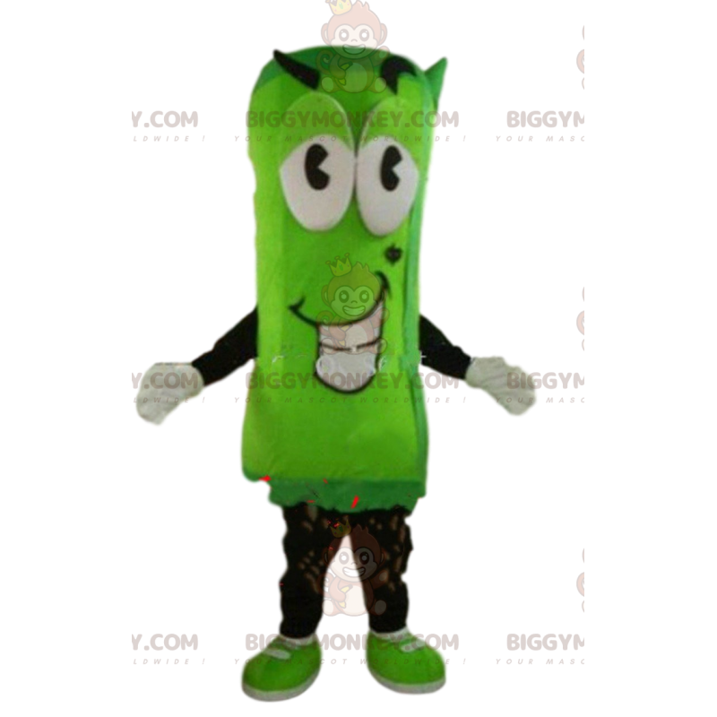 Costume de mascotte BIGGYMONKEY™ de légume vert, costume de Costume de mascotte BIGGYMONKEY™ de légume vert, costume de