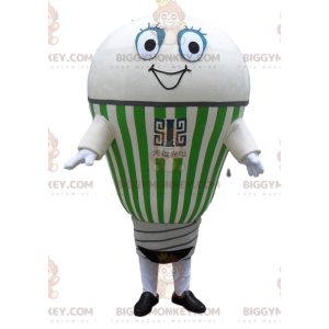 Lachende gigantische witte en groene gloeilamp BIGGYMONKEY™