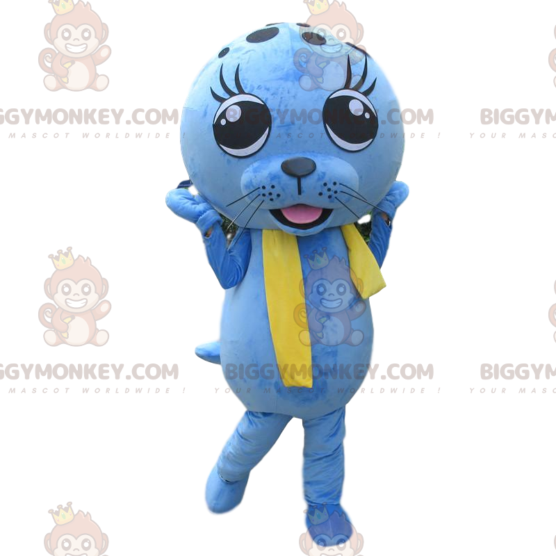 Blue Sea Lion BIGGYMONKEY™ Mascot Costume, Sea Lion Costume, Blue BIGGYMONKEY™ Mascot Costume - Seal mascots - BiggyMonkey.com