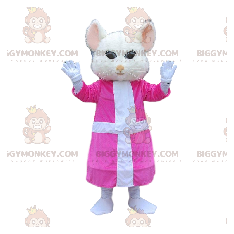 Costume de mascotte BIGGYMONKEY™ de la souris dans Alice au Costume de mascotte BIGGYMONKEY™ de la souris dans Alice au