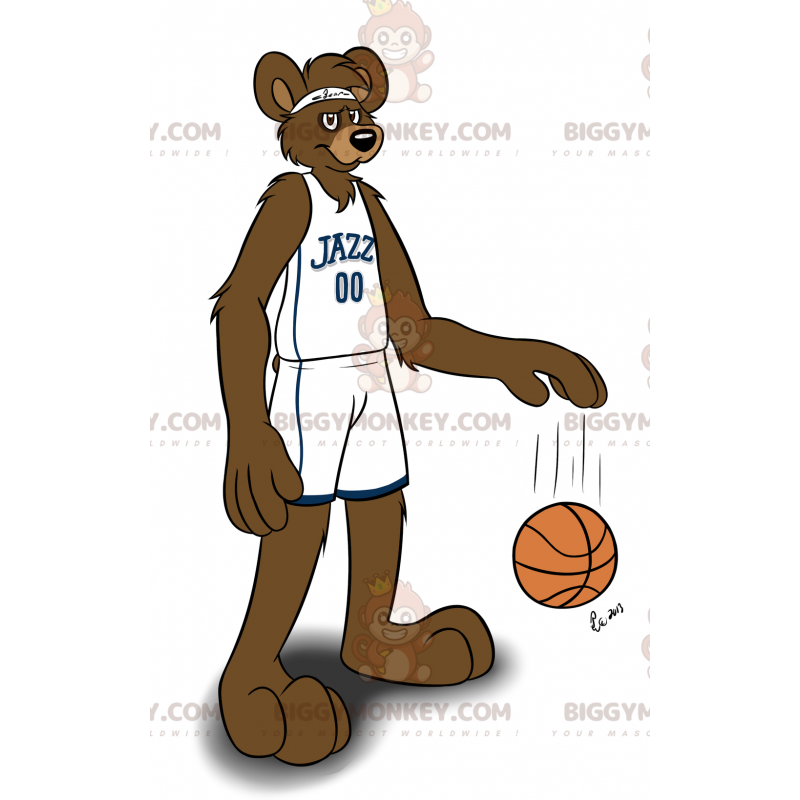 Yellow basketball BIGGYMONKEY™ mascot costume Sizes L (175-180CM)