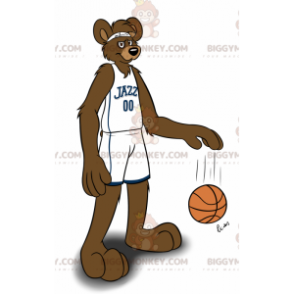 BIGGYMONKEY™ maskotkostume Brun kænguru i sportstøj - Kangaroo-maskoter - BIGGYMONKEY_01158 - BiggyMonkey.com