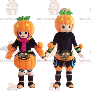 BIGGYMONKEY™s mascot Halloween characters, pumpkin costumes -