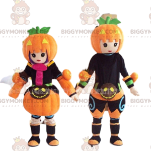 Duo de mascottes BIGGYMONKEY™ de personnages d'Halloween