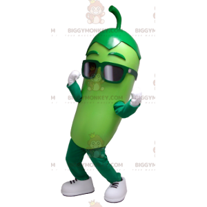 Costume de mascotte BIGGYMONKEY™ de cornichon vert géant -