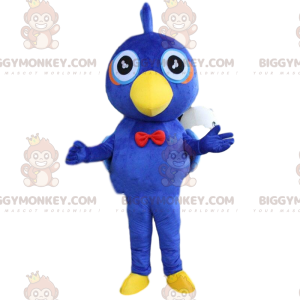 Fantasia de mascote de pássaro azul e amarelo BIGGYMONKEY™