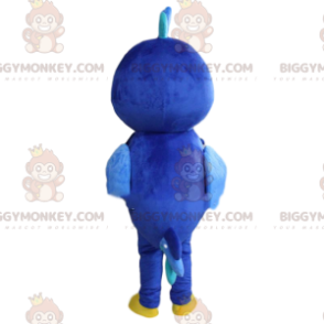 Blauwe en gele vogel BIGGYMONKEY™ mascottekostuum, pluche