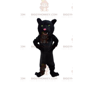 Black panther BIGGYMONKEY™ mascot costume, giant feline costume