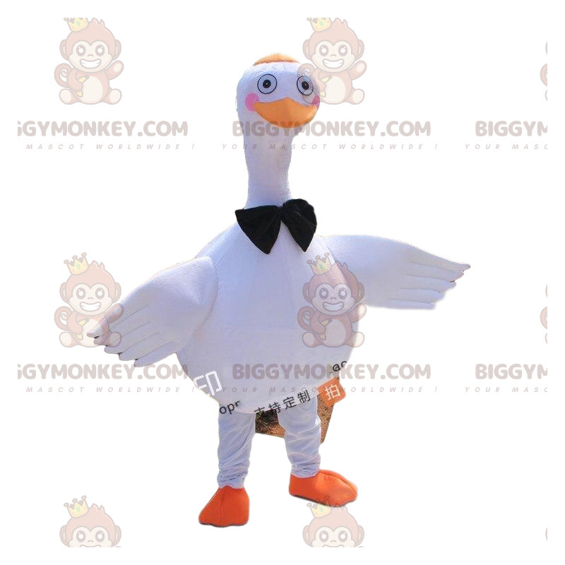 Reuzengans BIGGYMONKEY™ mascottekostuum, grote witte Reuzengans BIGGYMONKEY™ mascottekostuum, grote witte
