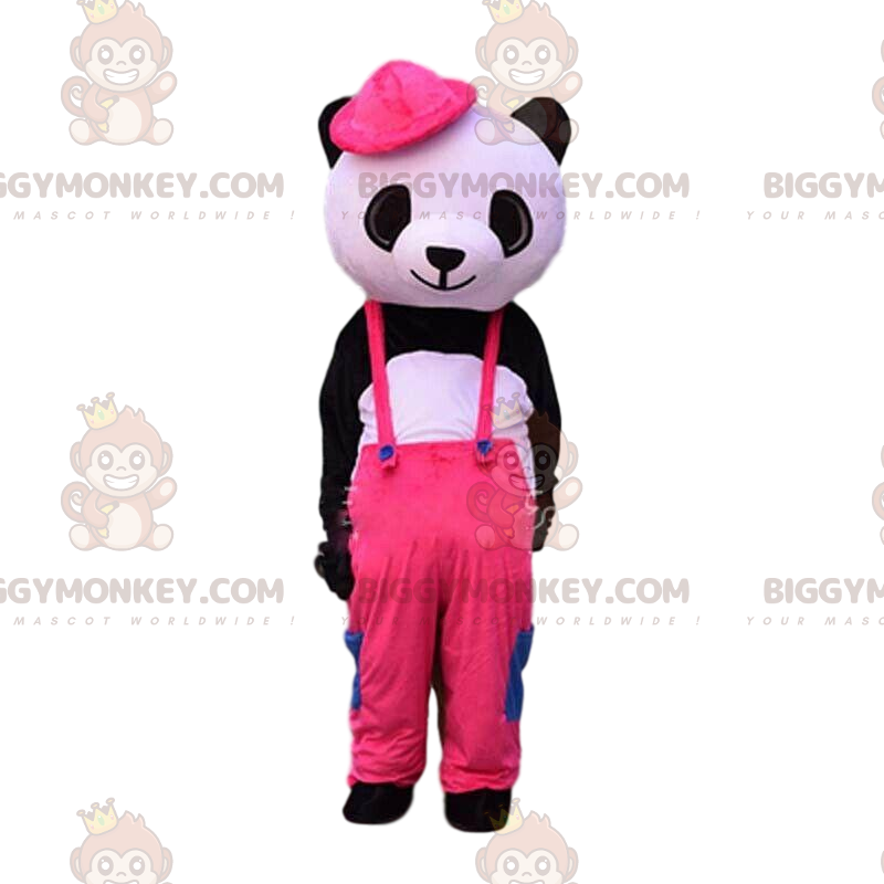 BIGGYMONKEY™ maskottiasu mustavalkoisesta pandasta, joka on BIGGYMONKEY™ maskottiasu mustavalkoisesta pandasta, joka on