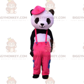 BIGGYMONKEY™ mascottekostuum van zwart-witte panda gekleed in