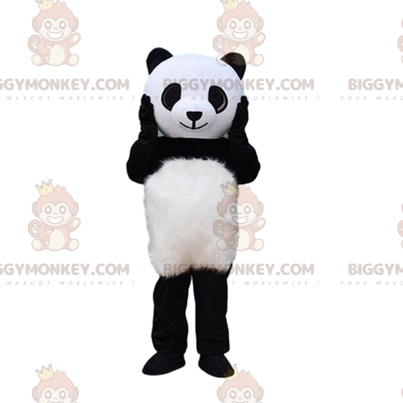 Kostým maskota velké pandy BIGGYMONKEY™, kostým černobílého Kostým maskota velké pandy BIGGYMONKEY™, kostým černobílého