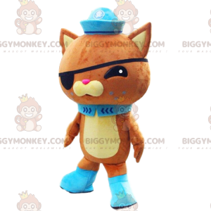 Orange and Yellow Cat BIGGYMONKEY™ Mascot Costume with Eye