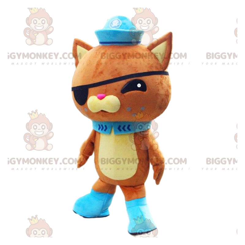 Costume da mascotte da gatto arancione e giallo BIGGYMONKEY™