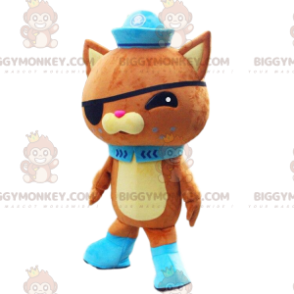 Orange and Yellow Cat BIGGYMONKEY™ Mascot Costume with Eye