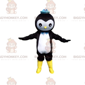 Disfraz de mascota pingüino blanco y negro BIGGYMONKEY™ con