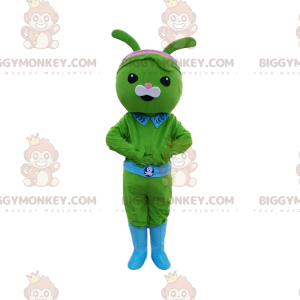 Costume da mascotte coniglio verde BIGGYMONKEY™, costume da