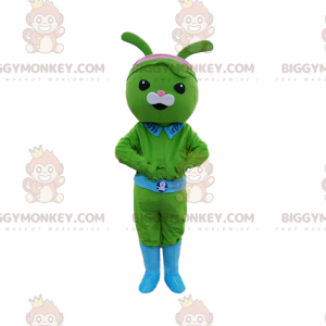 Groen konijn BIGGYMONKEY™-mascottekostuum, groen