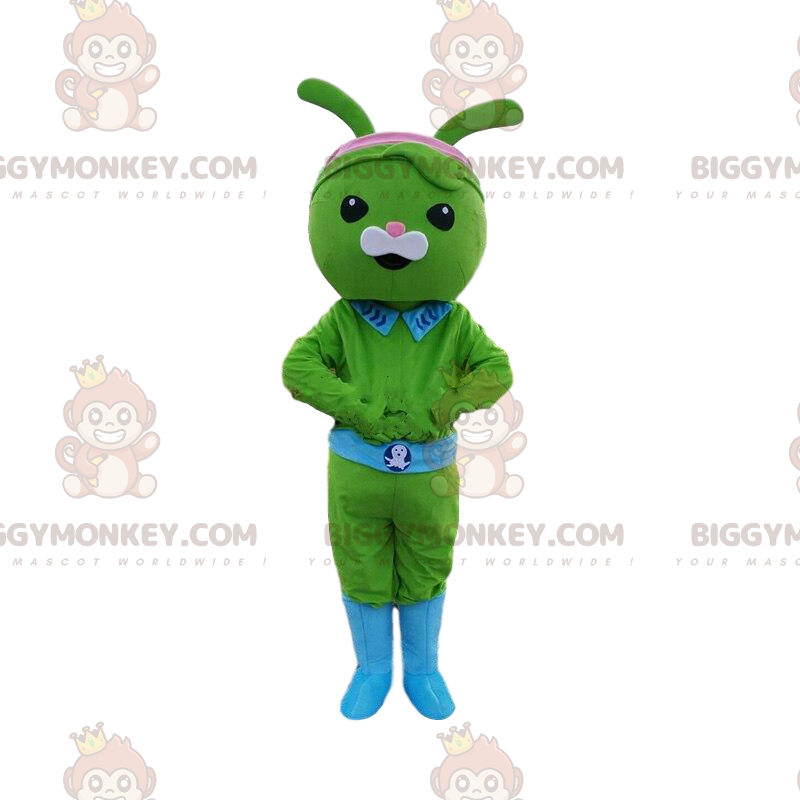 Disfraz de mascota de conejo verde BIGGYMONKEY™, disfraz de