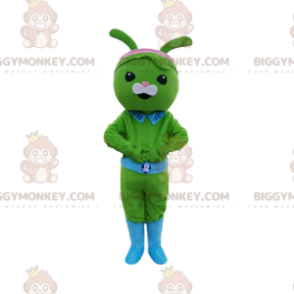 Green Rabbit BIGGYMONKEY™ Mascot Costume, Green Creature