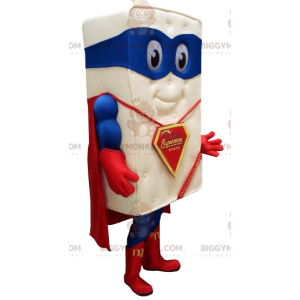 Στολή μασκότ BIGGYMONKEY™ Giant Mattress ντυμένη ως υπερήρωας - Μασκότ υπερήρωα - BIGGYMONKEY_01161 - BiggyMonkey.com