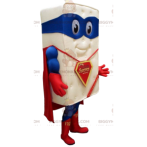 Στολή μασκότ BIGGYMONKEY™ Giant Mattress ντυμένη ως υπερήρωας -