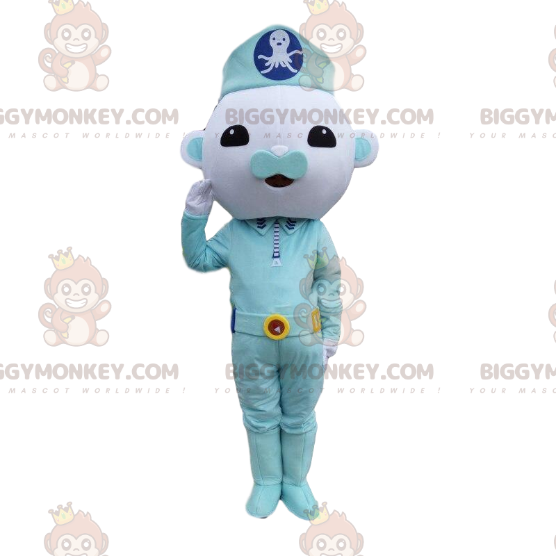 Costume de mascotte BIGGYMONKEY™ de personnage bleu, de Costume de mascotte BIGGYMONKEY™ de personnage bleu, de