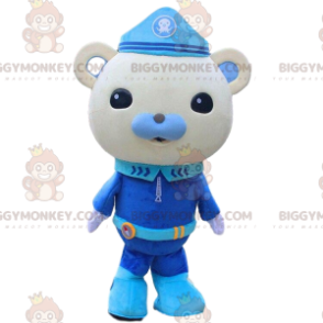 Kostým maskota BIGGYMONKEY™ Šedý Teddy v uniformě policejního důstojníka - Maskot medvěda - BIGGYMONKEY_010172 - BiggyMonkey.com