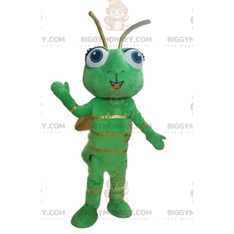 BIGGYMONKEY™ Mascottekostuum Firefly Green Insect Flying